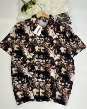 Supxmn Men's Dark Vintage Print Shirt