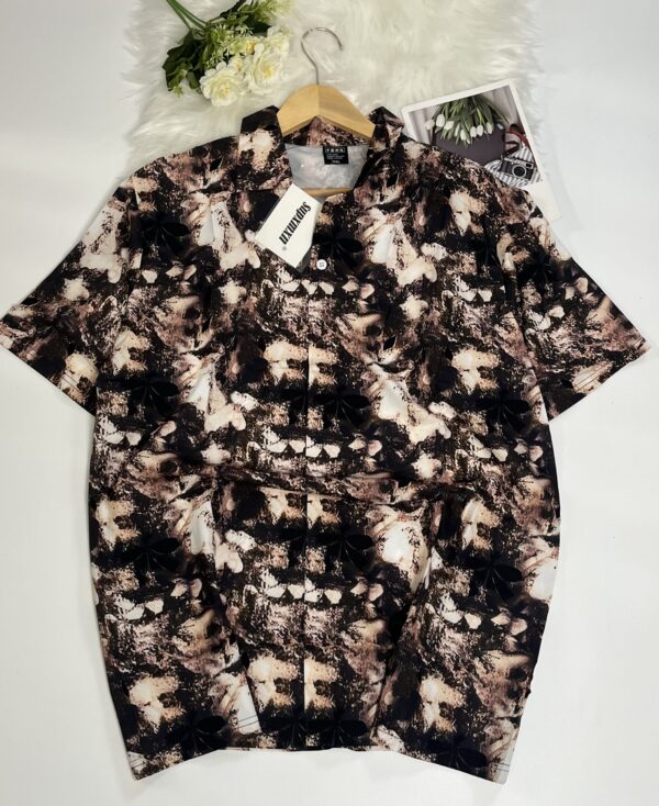 Supxmn Men's Dark Vintage Print Shirt