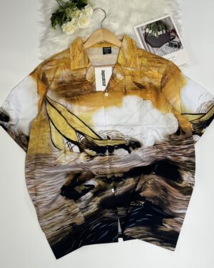 Artistic Sailboat Scene Print Shirt