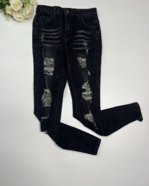 Girl's Edgy Ripped Skinny Jeans