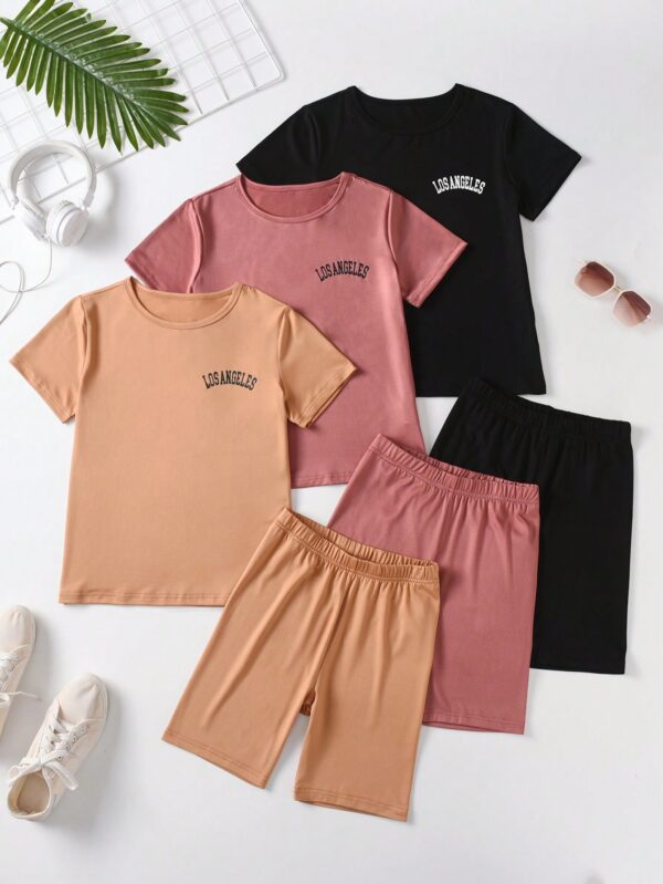Kids' 3-Pack "Los Angeles" T-Shirt & Shorts Sets - Image 2