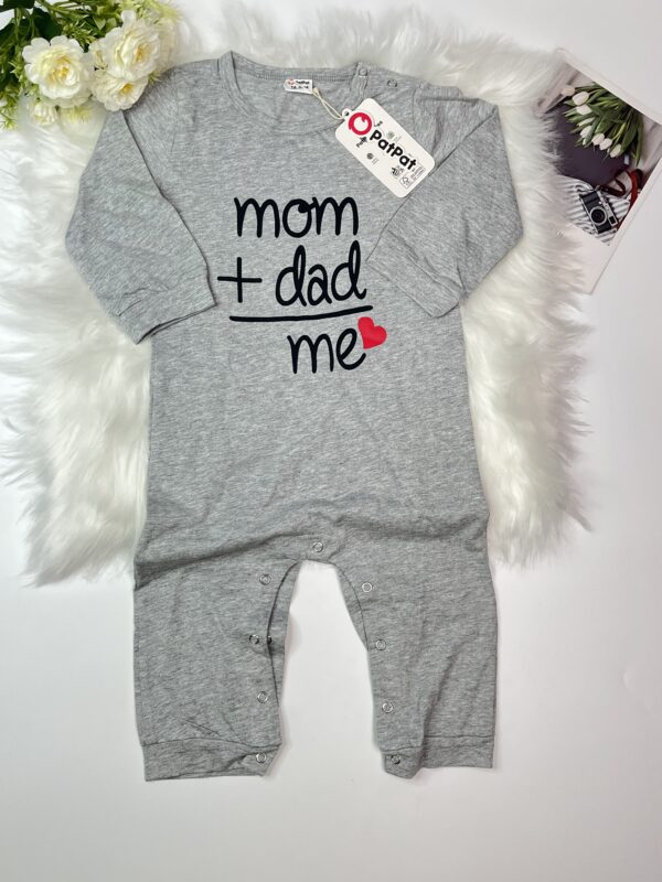 Cozy Grey Graphic Print Romper for Toddlers