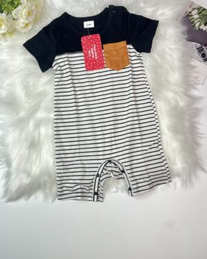 Comfy Striped Baby Romper