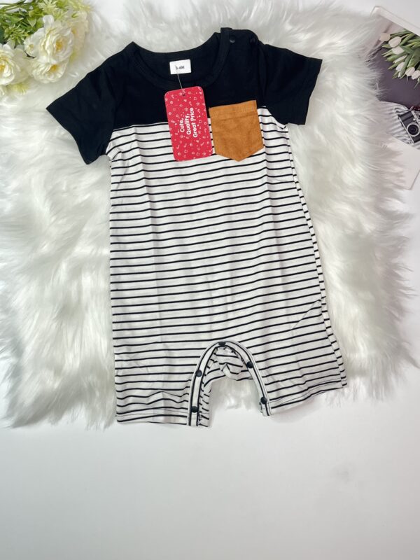 Comfy Striped Baby Romper