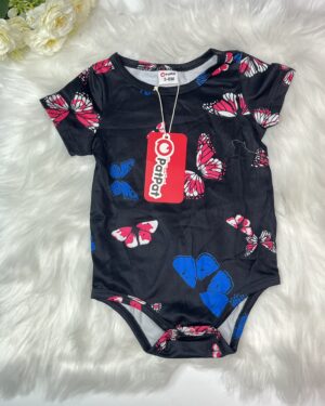 Newborn Baby Short-Sleeve Bodysuit Pin Down