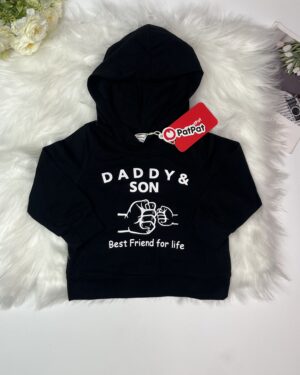 Kids' Black Pullover Hoodie